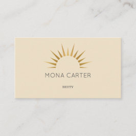 Tarjeta de visita estilística del sol del art déco