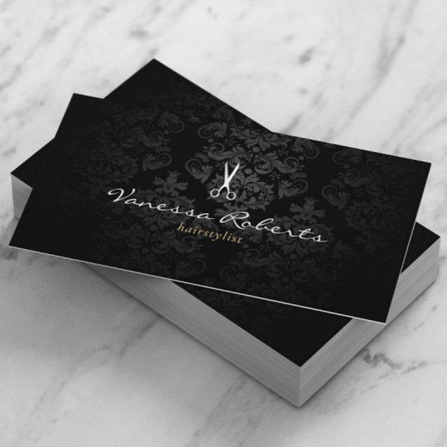 Tarjeta De Visita Estilizado estilo sombrío Damasco (Subido por el creador)