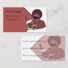 Tarjeta De Visita Estilo Anime Urbano & Delicia Congelada – Máscara 