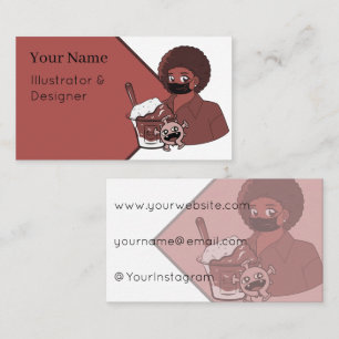 Tarjeta De Visita Estilo Anime Urbano & Delicia Congelada – Máscara 