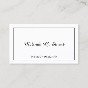 Tarjeta De Visita Estilo blanco y negro