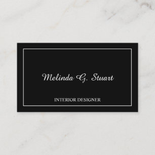 Tarjeta De Visita Estilo blanco y negro