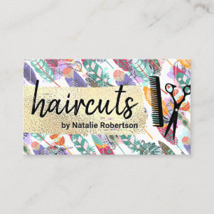 Tarjeta De Visita Estilo Boho Cepillado de oro Herramientas de s