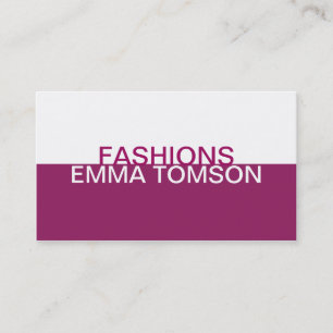 Tarjeta De Visita Estilo contemporáneo (fucsia)