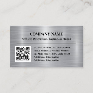 Tarjeta De Visita Estilo de aluminio de acero cepillado metálico Agr