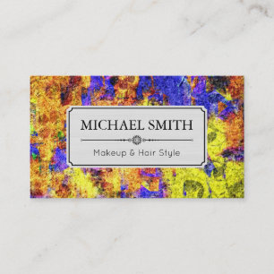 Tarjeta De Visita Estilo de cabello de maquillaje Arte abstracto mod