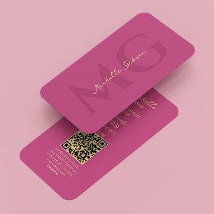 Tarjeta De Visita Estilo De Cabello Lazas Artista De Maquillaje Rosa