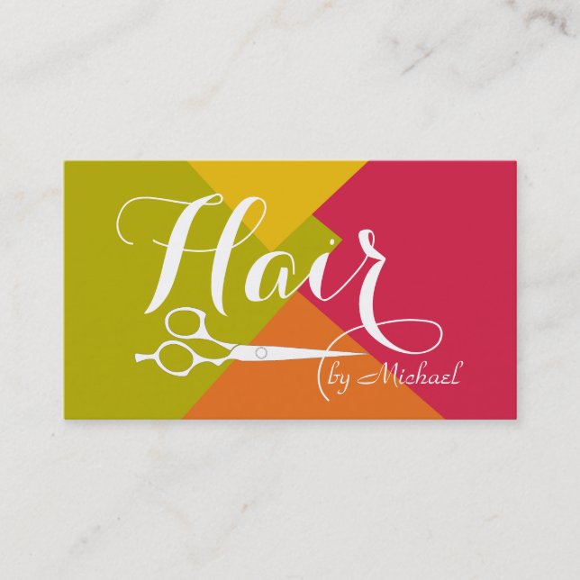 Tarjeta De Visita Estilo de cabello retro moderno #2 (Anverso)