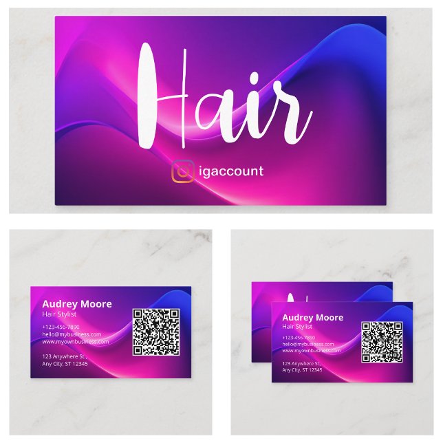 Tarjeta De Visita Estilo de diseño moderno simple (Simple Modern Design Hair Stylist Business Card
)