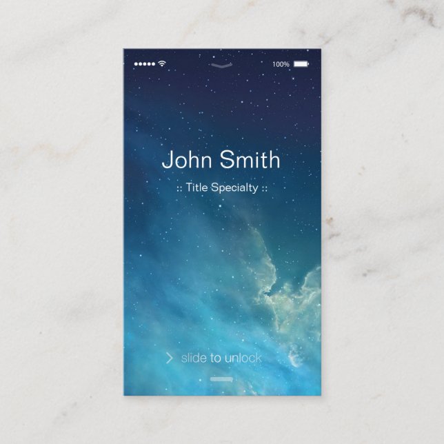 Tarjeta De Visita Estilo de interfaz de usuario plana genérico simpl (Anverso)