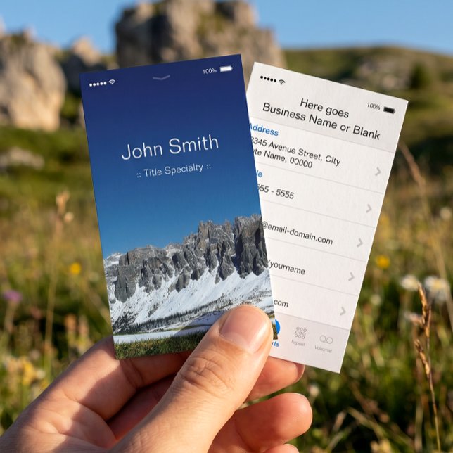 Tarjeta De Visita Estilo de interfaz de usuario plana personalizable (Subido por el creador)
