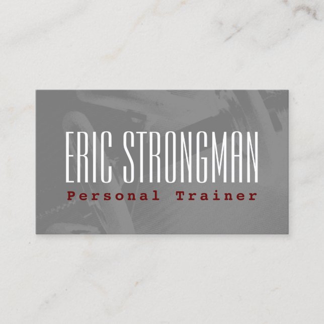 Tarjeta De Visita Estilo de la aptitud de la cubierta del gimnasio (Anverso)