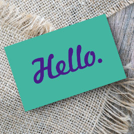 Tarjeta De Visita Estilo de la escritura de tipografía Hello Casual