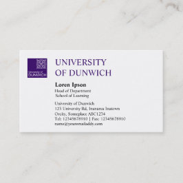 Tarjeta De Visita Estilo de la universidad - Deep Purple