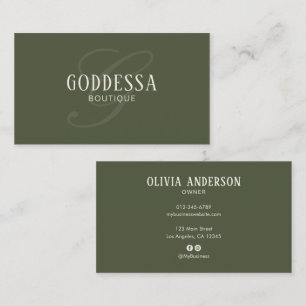 Tarjeta De Visita Estilo de lujo Monograma elegante Boutique/Moda