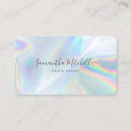 Tarjeta De Visita Estilo de maquillaje holográfico de código QR mode