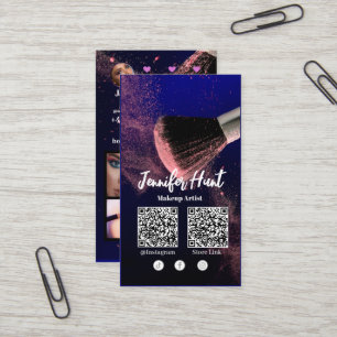 Tarjeta De Visita Estilo de moda QRcode de Social Media Influencer