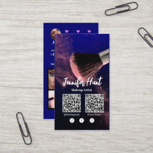 Tarjeta De Visita Estilo de moda QRcode de Social Media Influencer