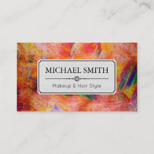 Tarjeta De Visita Estilo de pelo de maquillaje Arte abstracto modern