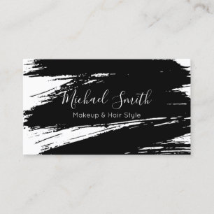 Tarjeta De Visita Estilo de pelo de maquillaje Estilo moderno de pin
