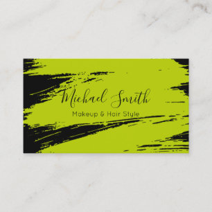 Tarjeta De Visita Estilo de pelo de maquillaje Estroque de pincel de