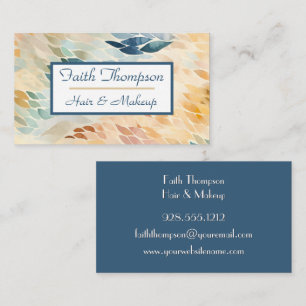 Tarjeta De Visita Estilo de pelo del patrón oro de Boho silenciado