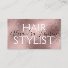 Tarjeta De Visita Estilo de pelo Metalizado de Relieve metalizado ro