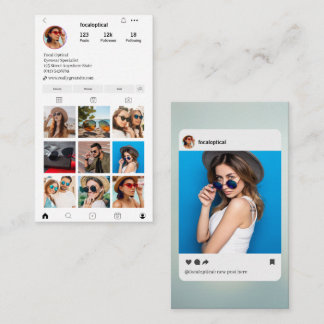 Tarjeta De Visita Estilo de perfil de Instagram de medios sociales
