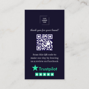 Tarjeta De Visita Estilo de retroalimentación del cliente QR de rese