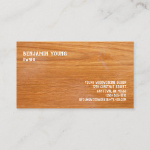 Tarjeta De Visita Estilo de roble de madera Personalizado de siete l