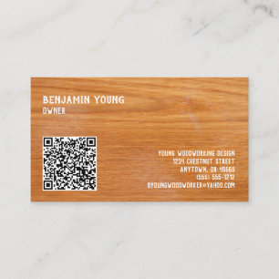 Tarjeta De Visita Estilo de roble de madera Siete líneas Personaliza