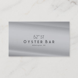 Tarjeta De Visita Estilo Deco Minimalista   Perla Plateada