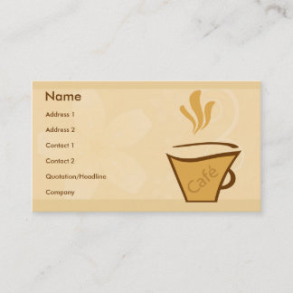 Tarjeta De Visita Estilo del café