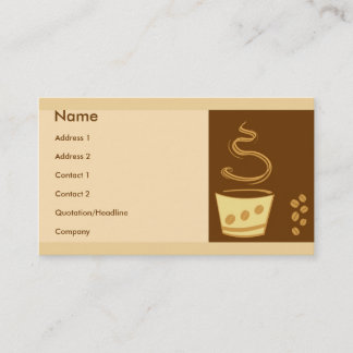 Tarjeta De Visita Estilo del café