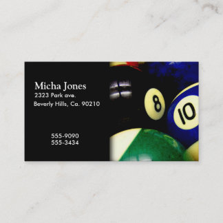 Tarjeta De Visita Estilo del Grunge de las bolas de la mesa de