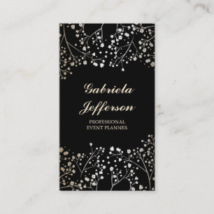 Tarjeta De Visita Estilo del negro de la respiración del bebé del