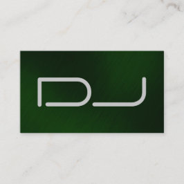Tarjeta De Visita Estilo DJ Moderno Fondo Verde