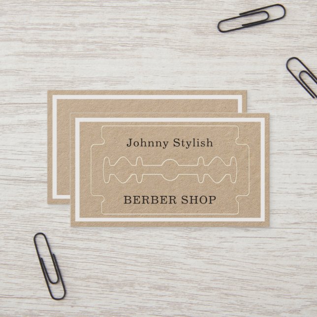 Tarjeta De Visita Estilo elegante del peluquero de la mirada (Anverso/Reverso In Situ)