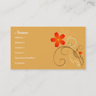 Tarjeta De Visita Estilo floral