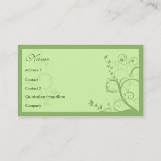 Tarjeta De Visita Estilo floral