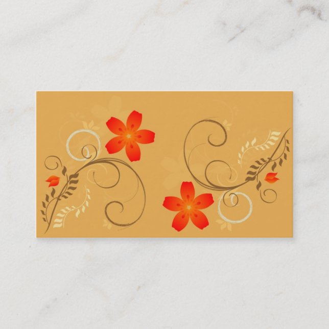 Tarjeta De Visita Estilo floral (Anverso)