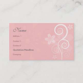 Tarjeta De Visita Estilo floral