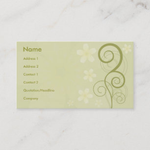 Tarjeta De Visita Estilo floral