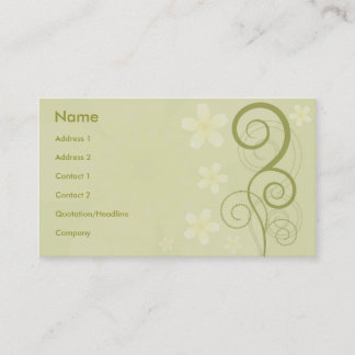 Tarjeta De Visita Estilo floral