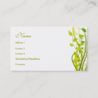 Tarjeta De Visita Estilo floral