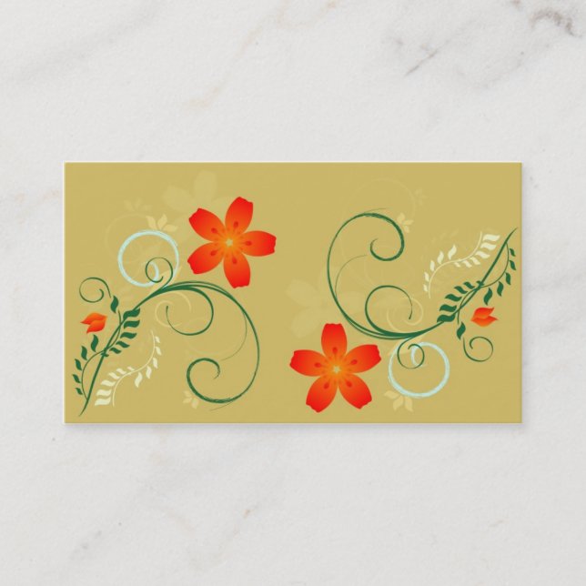 Tarjeta De Visita Estilo floral (Anverso)