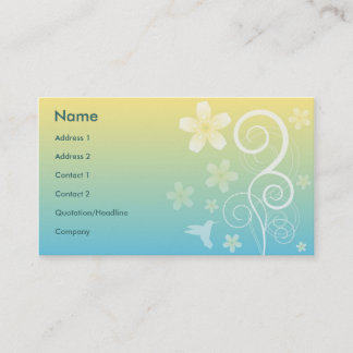 Tarjeta De Visita Estilo floral