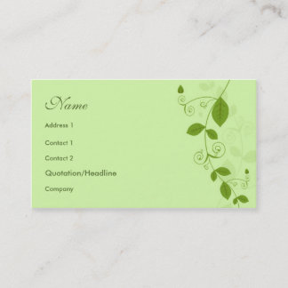Tarjeta De Visita Estilo floral
