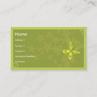 Tarjeta De Visita Estilo floral - Buttefly