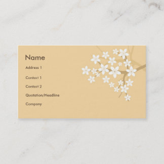 Tarjeta De Visita Estilo floral con el jeroglífico de Sakura